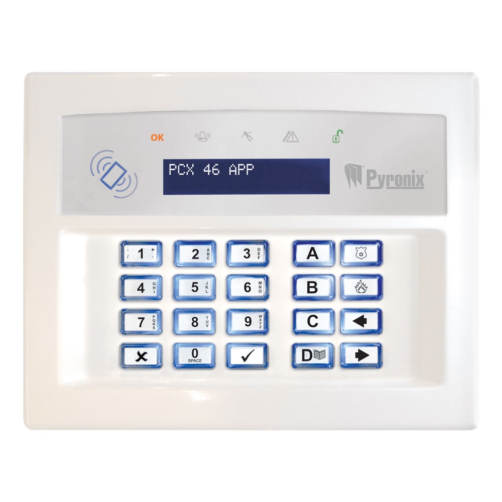 Picture of PCX-LCDP-W LCD Keypad (White) Pyronix
