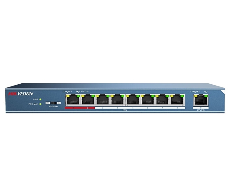 Picture of DS-3E0109P-E/M (B) 8Channel Hikvision POE switch