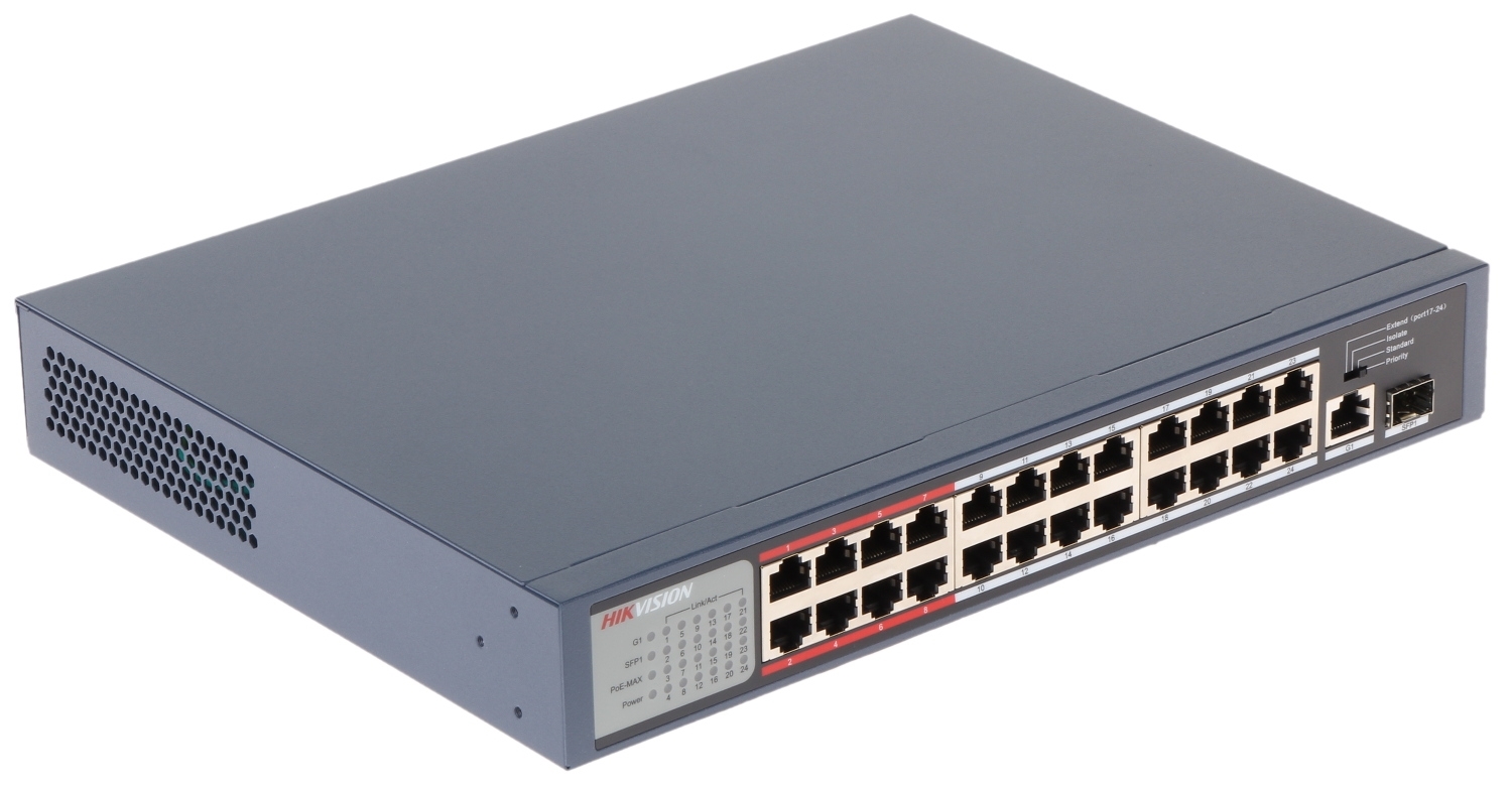Picture of DS-3E0326P-E/M(B) 24ch POE Switch (Unmanaged) Hikvision