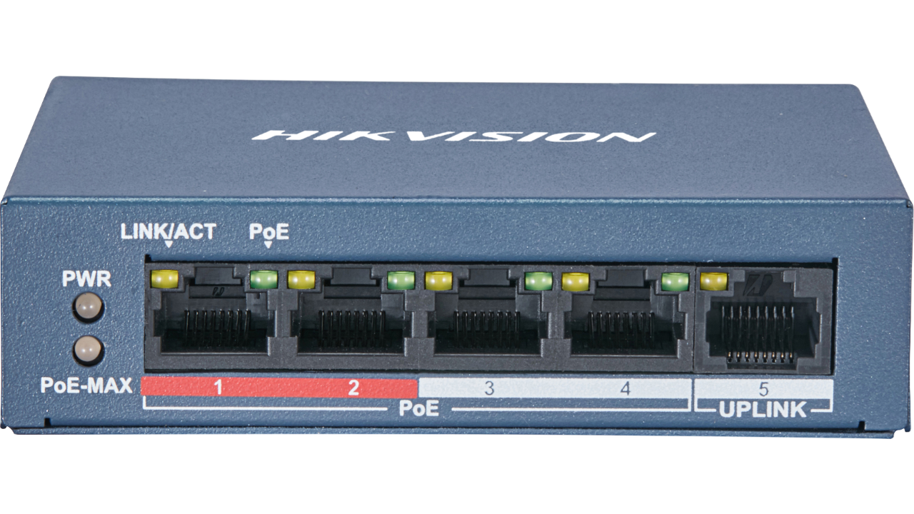Picture of DS-3E0105P-E (B)  4Channel POE switch Hikvision