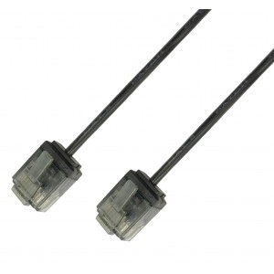 Picture of ICOC U6-SLIM-010BKT UTP Black 1 m Network Patch Copper Cable Ultra Slim Cat.6