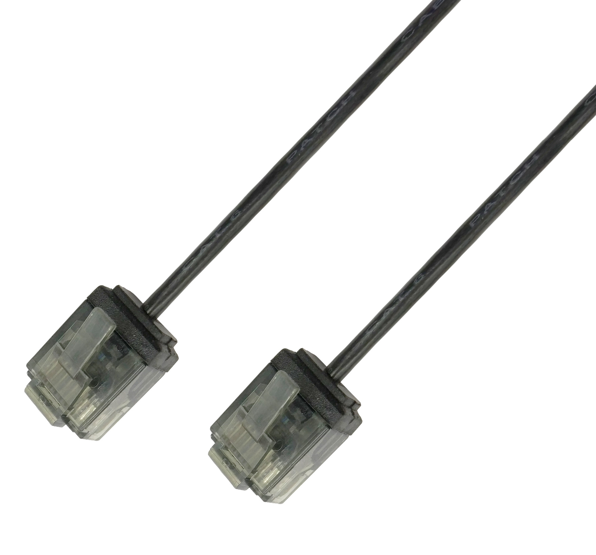 Picture of ICOC U6-SLIM-030BKT UTP Black 3 m Network Patch Copper Cable Ultra Slim Cat.6 