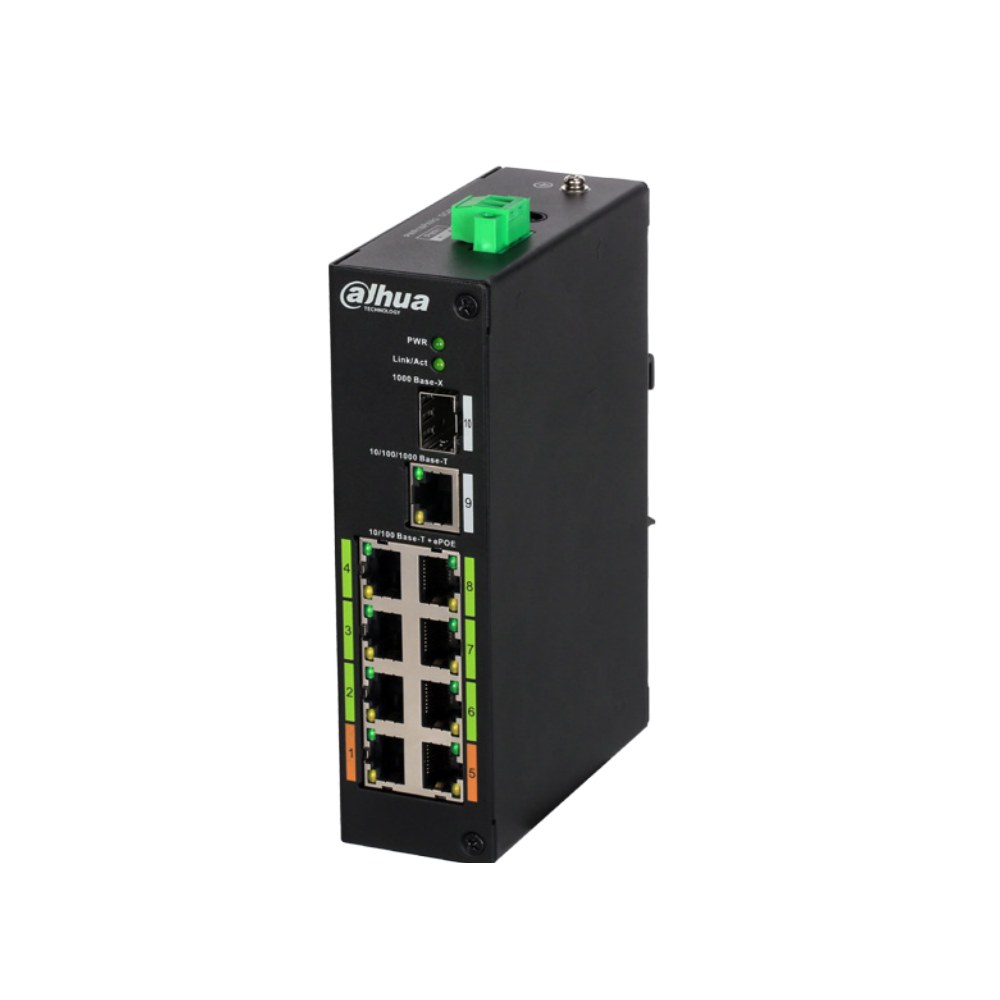 Picture of LR2110-8ET-120  8 Port ePoE Switch Layer 2 ePoE Dahua