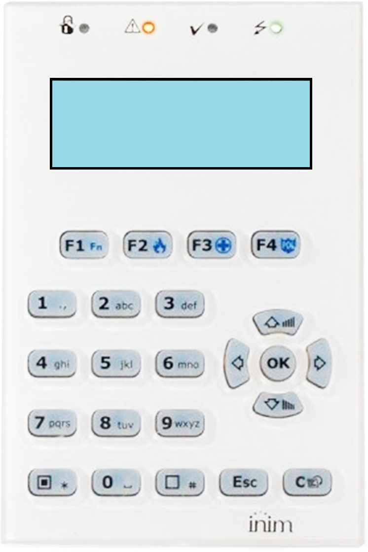 Picture of NCODE/GB  Graphic LCD Keypad INIM