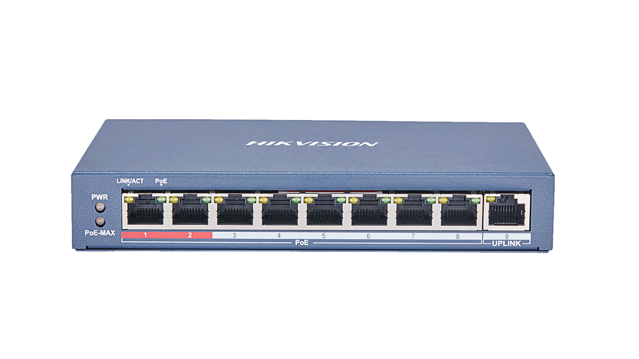Picture of DS-3E0109P-E (C)  8-Port 100 Mbps Long-Range Unmanaged PoE Switch Hikvision