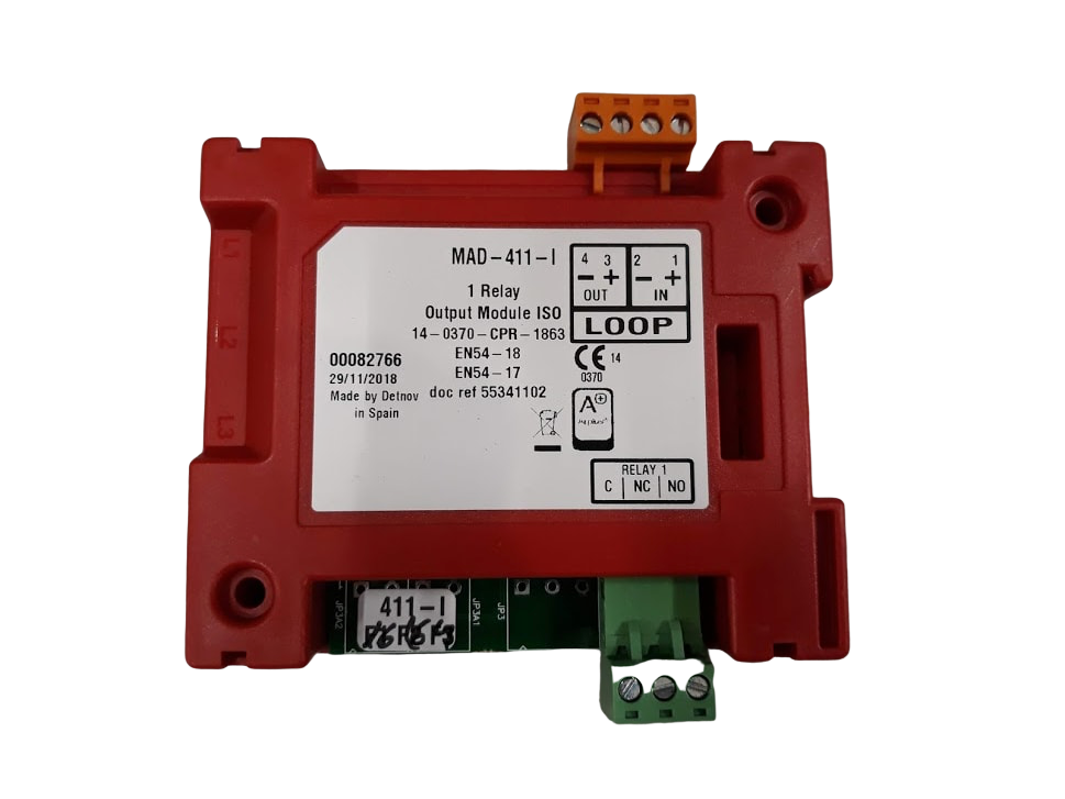 Picture of MAD-411-I  Διευθυνσιοδοτούμενο Module Ελέγχου Με Έξοδο Relay, 1 Εξόδου C, No, Nc Με Ενσωματωμένο Isolator Detnov