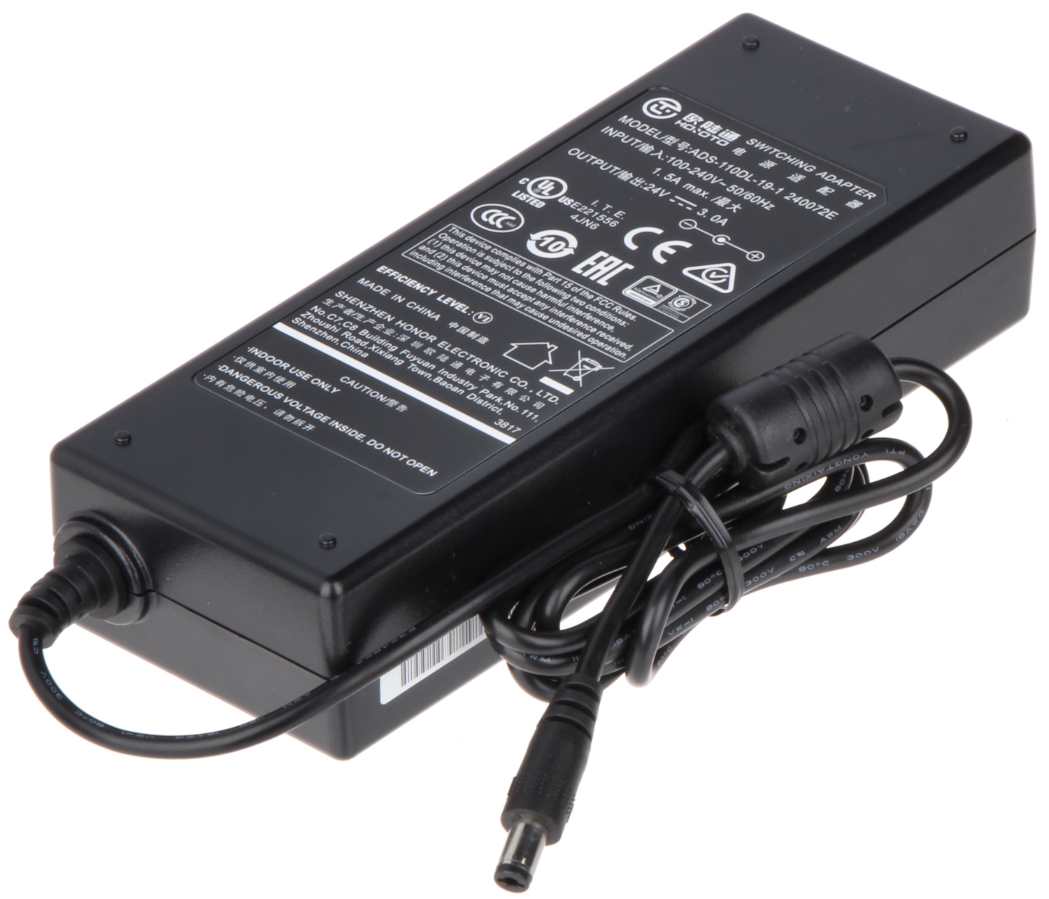 Picture of ADS-110DL-19-1-240072E  Power Supply Adapter 24VDC Dahua