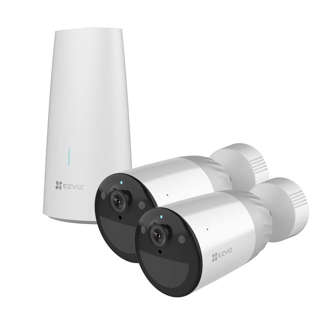 Picture of CS-BC1-B2  Smart Security kit System 2MP IP White Wi-Fi Camera 2.8mm Indoor & Outdoor with Base Ezviz