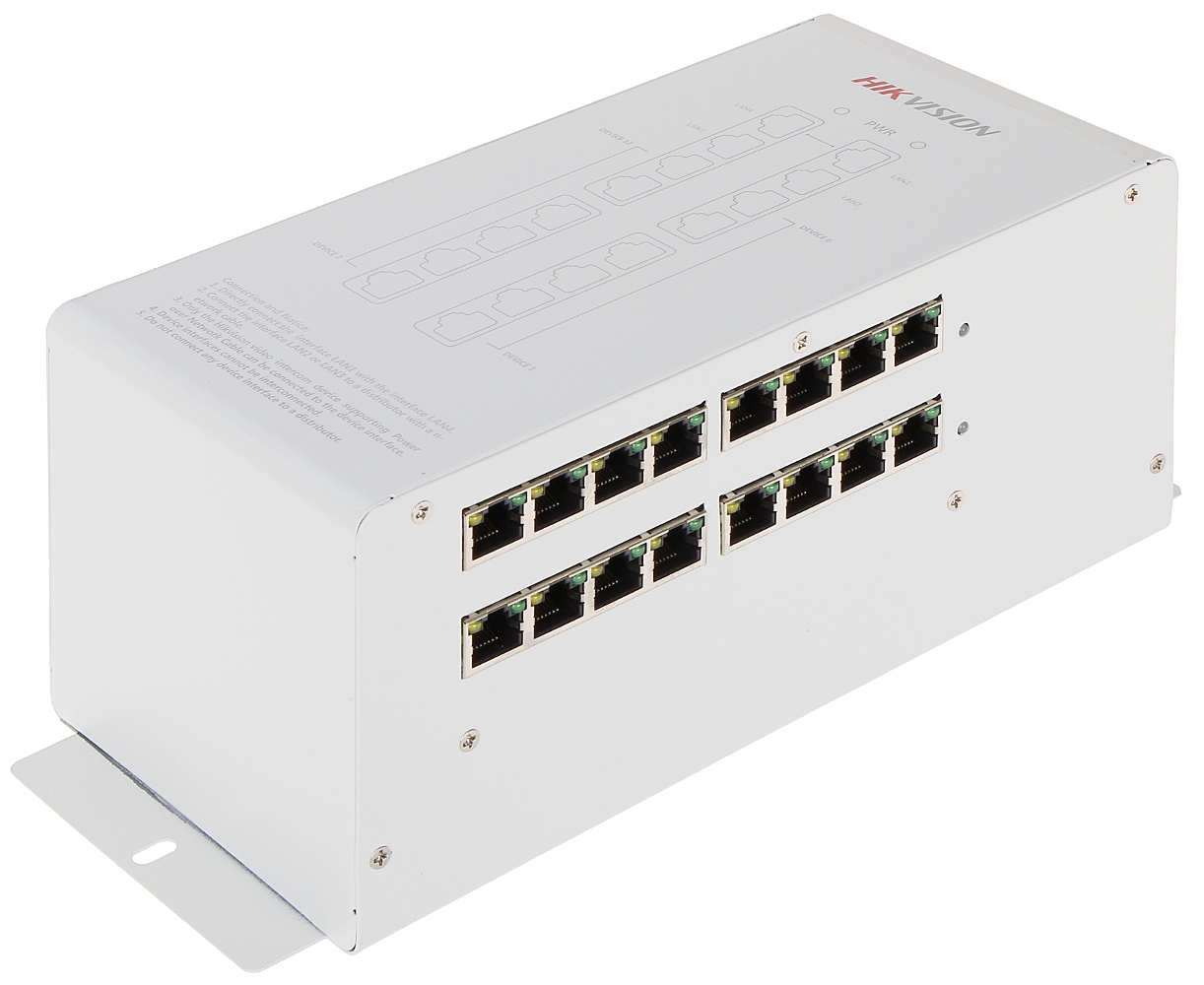 Picture of DS-KAD612  IP Video Intercom Power/Data Distributor Hikvision