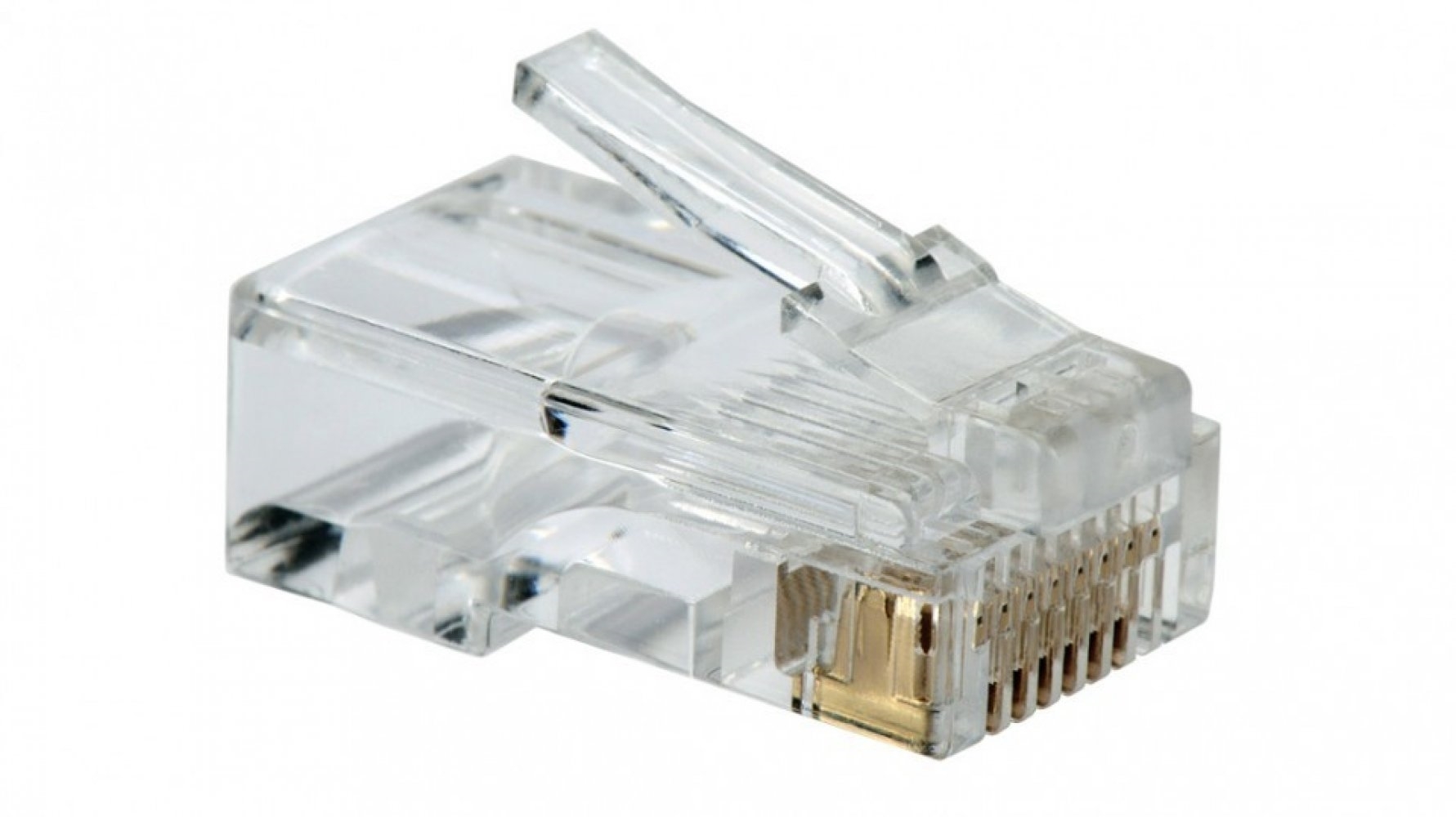 Picture of DS-1M01  RJ45 Plug for Cat.5E Gold Plated Polycarbonate UL94V-2