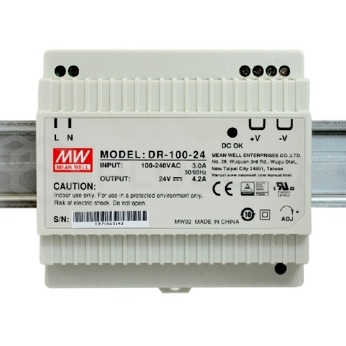 Εικόνα της DR-100-24 DR 24V/100,8W/4,2A DIN rail power supply units