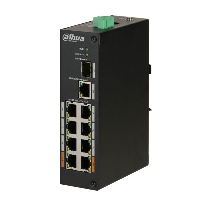 Picture of PFS3110-8ET-96-V2  10-Port Unmanaged Hardened Switch with 8 Port PoE  Dahua