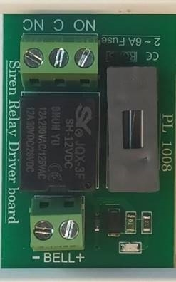 Εικόνα της Πλακέτα Relay Siren Driver 39x59mm 12VDC fuse 2A