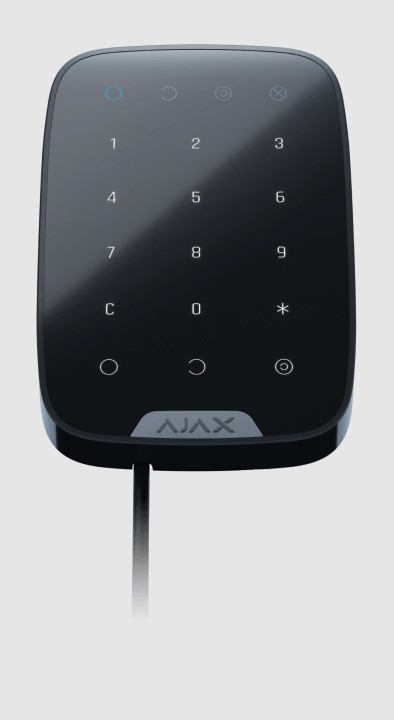 Εικόνα της Keypad Fibra Black Wired Touch Keyboard AJAX