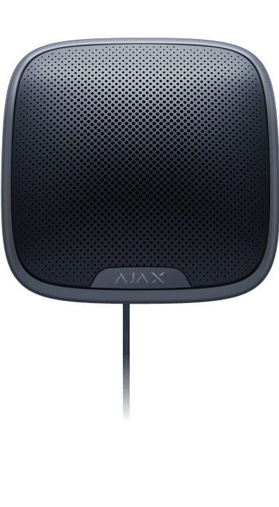 Picture of Street Siren Fibra Black Wired Street Siren AJAX