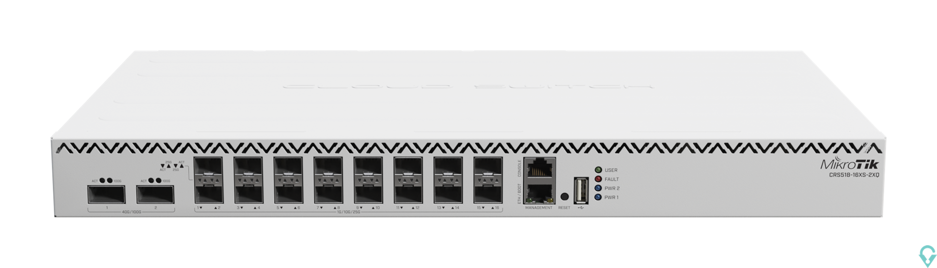 Εικόνα της CRS518-16XS-2XQ-RM Cloud Router Switch, 16xSFP28, 2xQSFP28, RouterOS L5 Mikrotik