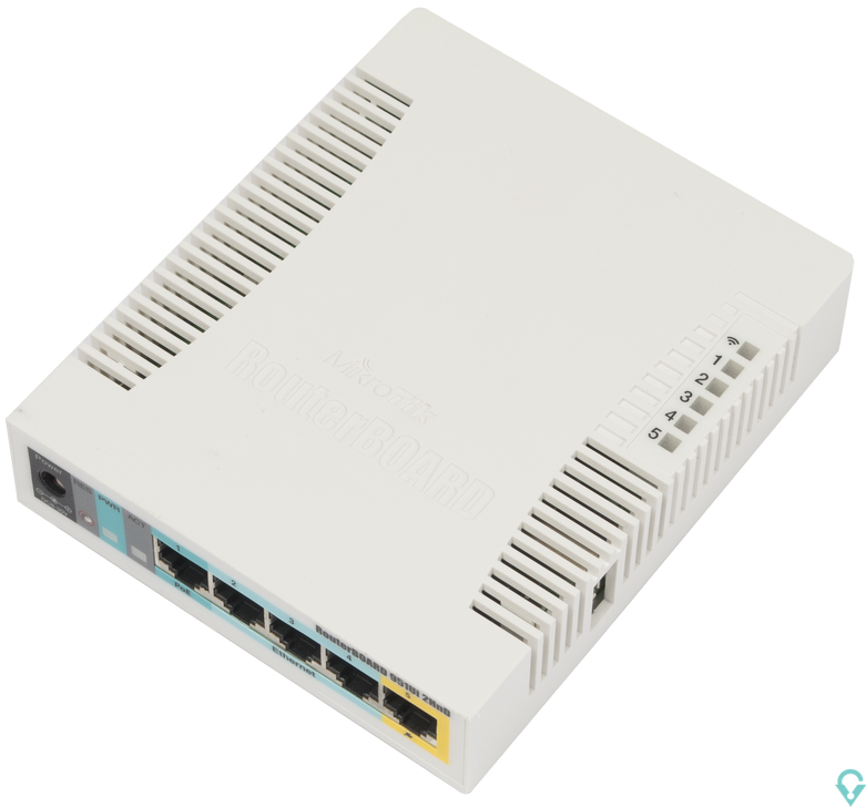 Εικόνα της RB951Ui-2HnD RouterBOARD 951Ui-2HnD with 600Mhz CPU, 128MB RAM, 5xLAN, built-in 2.4Ghz 802b/g/n 2x2 two chain wireless with inte