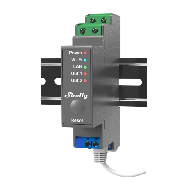 Εικόνα της Professional 2-channel DIN Rail Relay with dry contacts PRO 2 Shelly