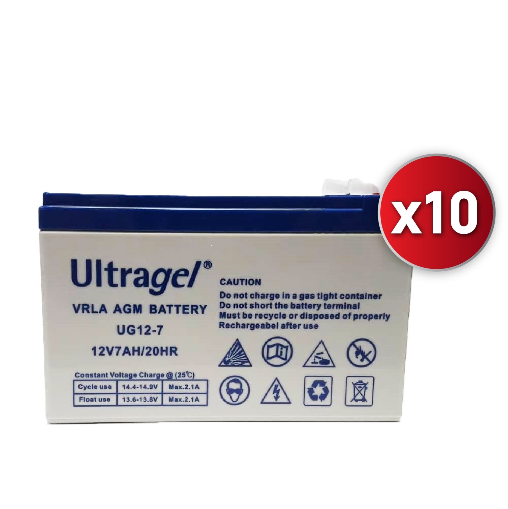 Picture of Battery VRLA Lead Acid 12V-7.0Ah UltraGel (10 Items)