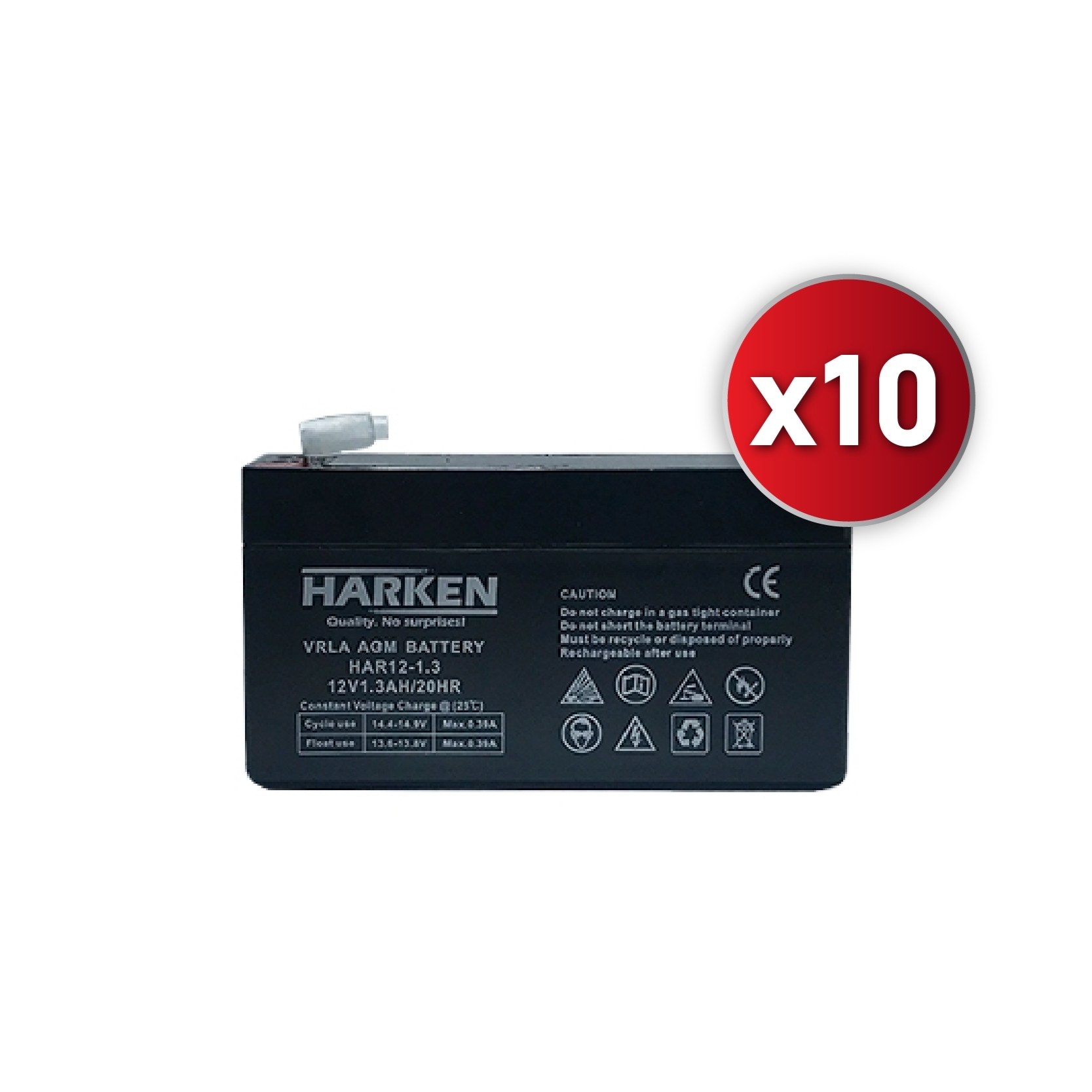 Picture of Battery VRLA Lead Acid 12V-1.3Ah Harken (10 Items)